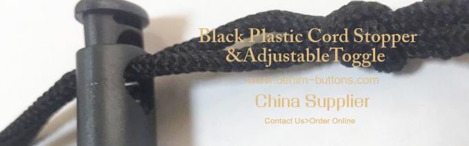 Bujão plástico preto do cabo & pino de madeira ajustável