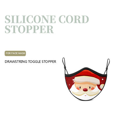 Black Silicone Cord Stopper | Drawstring Toggle Stopper