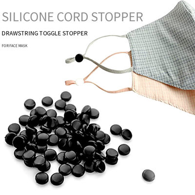 Black Silicone Cord Stopper | Drawstring Toggle Stopper
