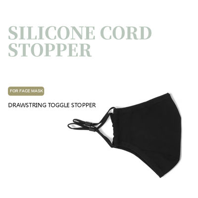 Black Silicone Cord Stopper | Drawstring Toggle Stopper